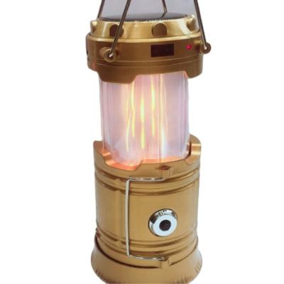 China Outdoor Hylumen Solar Portable Led Flame Camping Light Lantern Emergency Tent Light Hand Lamp For Outdoor Activity for sale