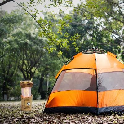 China Outdoor Solar Flame Effect Tent Decorative Hanging Light Led Flame Flickering Portable Telescopic Camping Lantern for sale