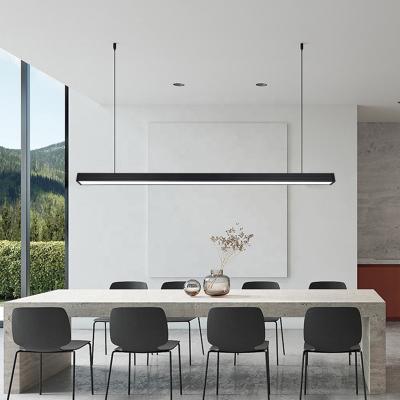 China Modern Modern Linear Hanging Office Ceiling Lighting Home LED Office Ceiling Designer Chandelier Lights for sale