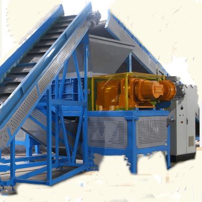 China Factory high efficiency machine in tire recycling industry to crush waste tires to get rubber block without steel wire for sale