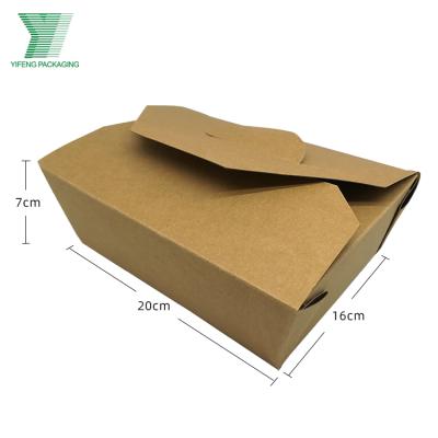 China Disposable Fast Food Takeout Box Snack Barbecue Dim Sum Long Square Packed Lunch Box Disposable White Paper Lunch Box for sale