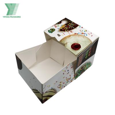 China Disposable High Quality Recycled Cardboard Paper Biodegradable Packaging Boxes Donuts Gift Box for sale