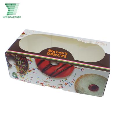 China Disposable Paper Bakery Boxes Simple Pastry Box Packaging With Clear Viewfinder Donut Mini Cake Pie Slice Dessert Treat Boxes for sale