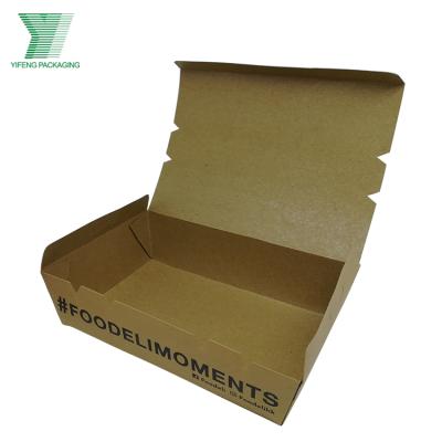 China Disposable Food Packaging Box With Brown Paper For Disposable Food Packaging Box Paper Salad Packaging Wholesale Food Packaging Box for sale