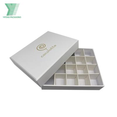 China Matte Custom Logo Handmade White Cardboard 9 Piece Truffle Box Packaging Chocolate for sale