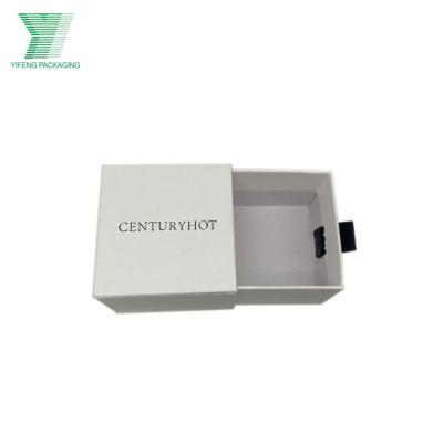 China High-end Custom Logo Packaging Guangzhou Yifeng Necklace Jewelry Packaging Ring White Black Box Eco-friendly Factory With Velvet Insert for sale