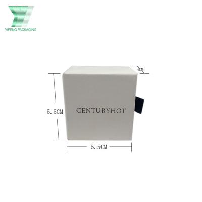 China Guangzhou Eco-friendly Yifeng Packaging Paper Luxury White Necklace Cardboard Gift Logo Gold Ring Hanging Packaging Jewelry Set Slide Box for sale