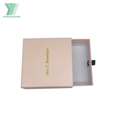 China Factory Eco-friendly High-end Black Card Packaging Guangzhou Dongguang Yifeng Custom Logo Pink Slipping Jewelry Ring Necklace Gift Box for sale