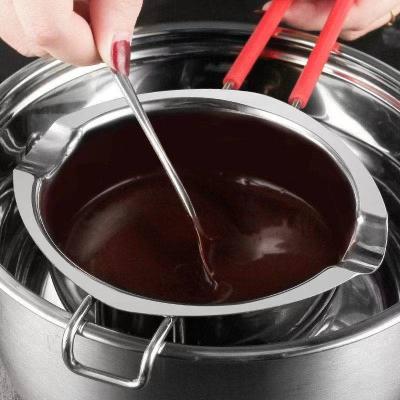 China Sustainable Candy Melts Double Chocolate Boiler Metal Stainless Steel Chocolate Warmer Melting Bowl for sale