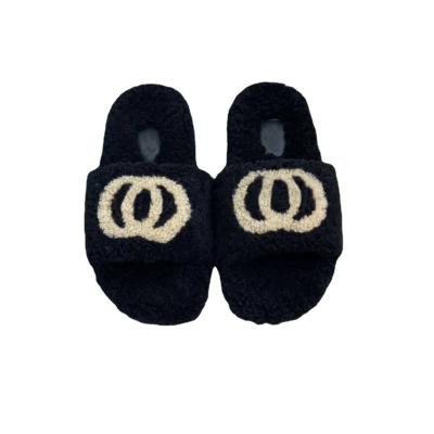 China Wholesale Fashion Trend Designer Shoes Fur Slippers Flip Flops Slippers Slipper for sale