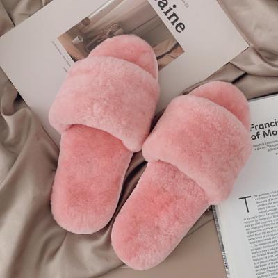 China CUSHIONING factory wholesale fur slippers/fur slips women fur slippers women/fur platform slips fur slides for sale