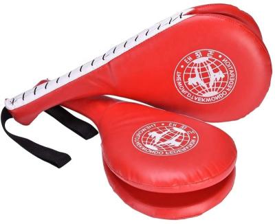 China Eco-friendly Wholesale Durable Taekwondo Kick Pad PU Double Foot Target for sale