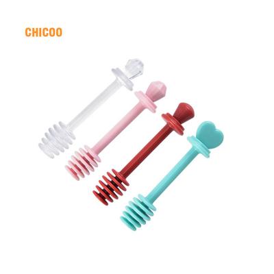 China Viable Personalized Ceramic Plastic Silicone Honey Dipper Stick Spoon Sticks For Jars Syrup Bee for sale