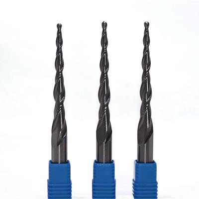 China CENTER Carbide Taper Ball Nose End Mill With Coated Customized Size for sale