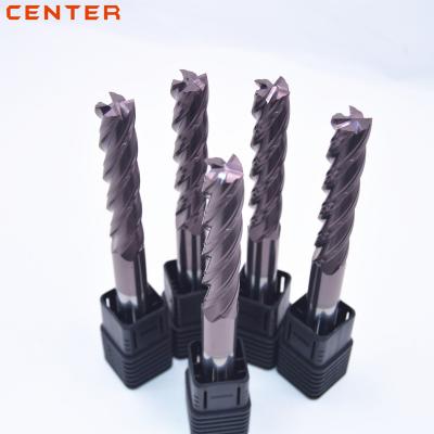 China CNC tungsten carbide 4 flute square endmill high feed machining milling cutter D12*75L for sale