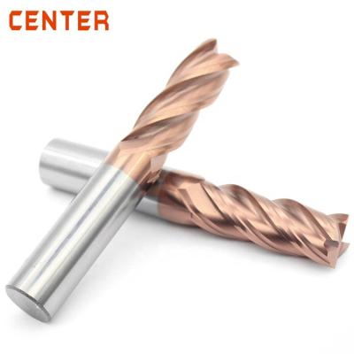 China CNC Tungsten Carbide 4 Flute Square Endmill High Feed Machining Cutter D4*50L for sale