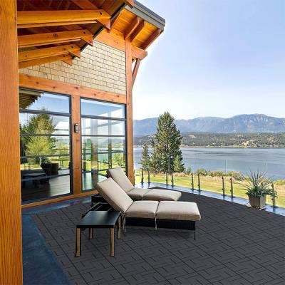 China E-Purchasing Rubber Interlocking Deck Tiles, 9 Pack Patio Flooring, 12