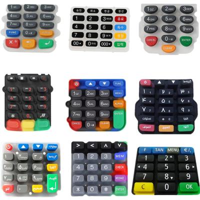 China POS Keypad Verifone VX510 VX520 VX610 VX670 VX680 Silicone Key Pad for sale