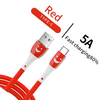 China MP3/MP4 Player Data Silicone USB Color Fill Liquid Data Cable Into Type-C USB Mobile Phone 140 Copper Wire Cable for sale