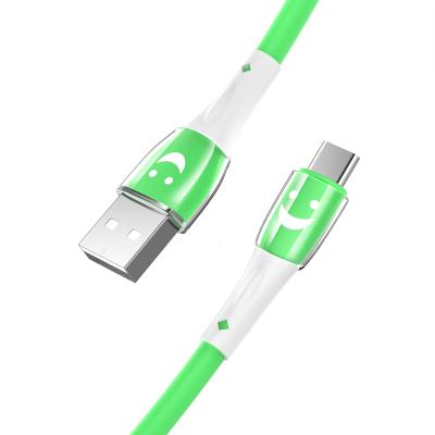 China 2021 Wholesale Mobile Phone Usb Cable For Smiling Cable Color Fast Data Power Iphone Charging Phone Data Cable Usb for sale