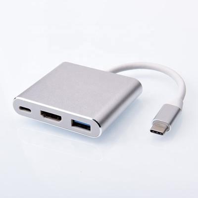 China Hot Selling 4K Camera 3 in 1 Adapter USB 3.1 Type C 3.0 to Type C Hub for Multiport Hub Adapter Converter for sale