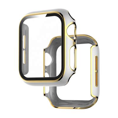 China PC+Tempered Glass Watch Case Tempered Glass For Apple Watch 5 3 4 Band iWatch 5 4 3 42mm 38mm Protector Case Cover Bumper For Apple Watch for sale