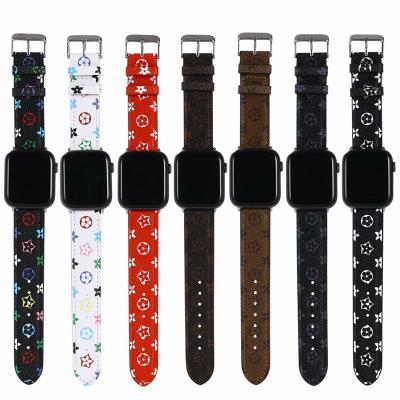 China For Apple Watch Luxury Design For Apple Watch Bands Leather Strap Material For Watch Series 6 5 4 3 2 1 44mm 42mm 40mm 38mm Band for sale