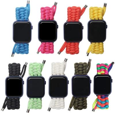 China For Apple Watch New Braided Nylon Strap For Apple Watch Band Umbrella Outdoor Rope Braided Strap For iWatch Series Strap Wristband for sale