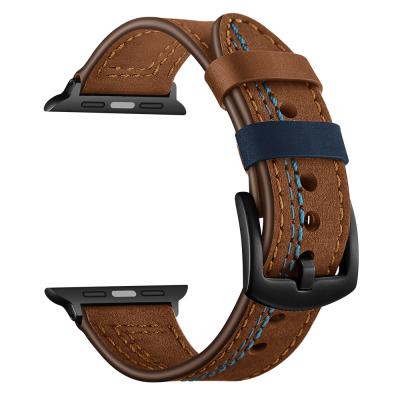 China For National Apple Watch Belt For iwatch Strap For Apple Watch Band Leather Buckle 38/42mm 40mm 44mm Series 1/2/3/4 for sale