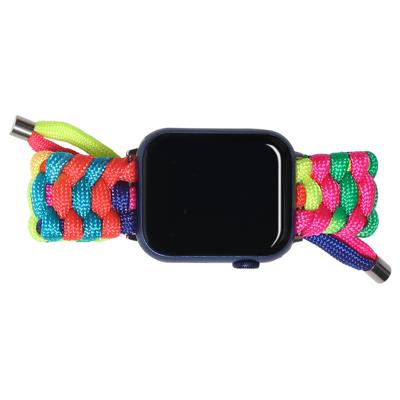 China For Apple Watch Umbrella Rope 2021 Braided High Quality Nylon Band Strap Bracelet Strap For Apple Watch iwatch for sale