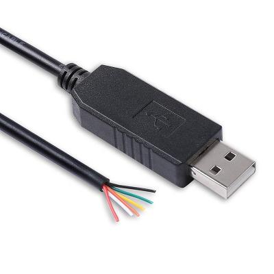 China Prolific Serial USB RS232 Converter Adapter Programming Flasher Cable To Cable End 6 Core Windows 7 8 Support 10 for sale