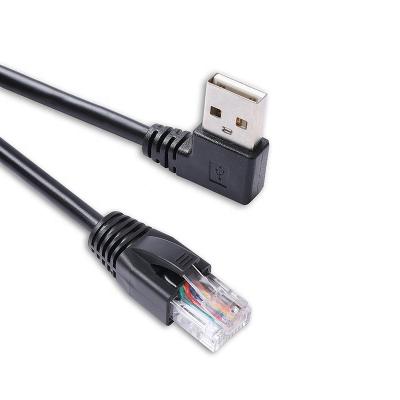 China USB Routers Left Right Angled Serial RS232 to RJ45 8P8C Converter Adapter Programming Cable for Routers Switches for sale