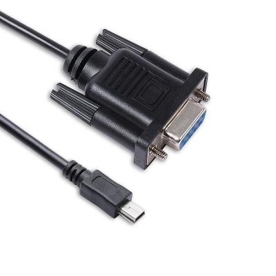 China Durable 9 Pin D-Sub Female DB9 To USB Mini Serial Plug RS232 Download Data Cable for sale