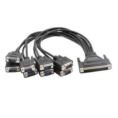 China Durable Custom DB62 Male 8xDB9 To Male RS232 Serial Data Cable For Moxa CBL-M62M9x8-100 for sale