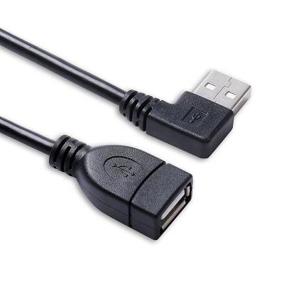 China MP3/MP4 Player USB 2.0 Type A Female To Type A Male Rectangle L Shape Cable USB Extension Cable 25-100cm for sale