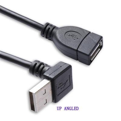 China MP3/MP4 Player USB 2.0 AF to AM UP Down Angled L Shape Cable USB Extension Cable 25-100cm for sale