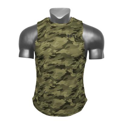 China Anti-wrinkle Tank Top Summer Camouflage Sleeveless Sports Vest Wholesale Men's Workout Basics Breathable Gym Running Training Clothing for sale