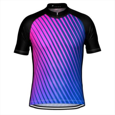 China QUICK DRY Summer Sublimation Print Stripe Pattern Breathable Quick Dry Men Cycling Tank Top In Stock for sale