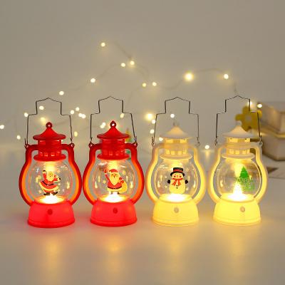 China Atmosphere Elderly Portable Xmas Snowman Kerosene Lamp Xmas Christmas Decorations Little Kids Gifts LED Lamp for sale