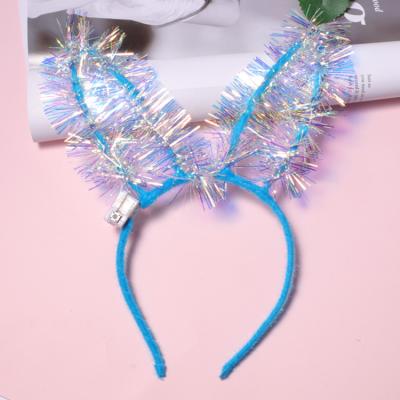 China Luxury Hot Wire Lengthened Outdoor Children's Gold Sale Rabbit Ear Flashing Rabbit Ear Headwear Luminous Luminous Strip Concert Hair Lamp for sale