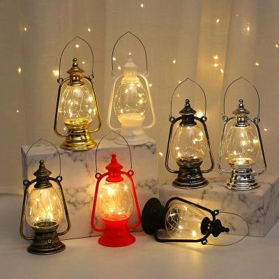 China Ramadan Wind Lamp New Retro Small Horse Atmosphere Kerosene Lamp Wind Nostalgic Decorative Lamp LED Creative Electronic Candle Lantern for sale