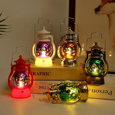 China Glow Santa Claus Deer Lantern Christmas Gift Horse Lantern Laser Christmas Decorations Ramadan Wind Lamp Spot New Small for sale