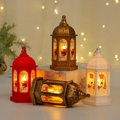 China Christmas Western Style Decorations Stage Layout Candlestick Night Lights Christmas Castle Wind Decorative Table Lights for sale