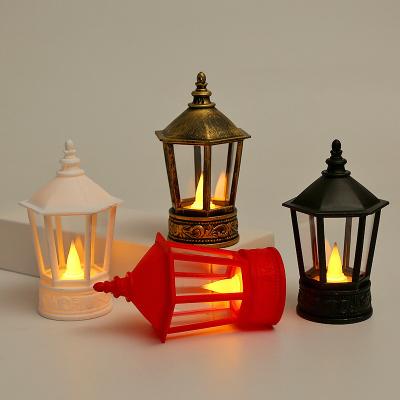 China Wholesale Electronic Christmas Spot Candles Small Vintage LED Horse Lantern Pagoda Wind Lamp Craft Gifts for sale