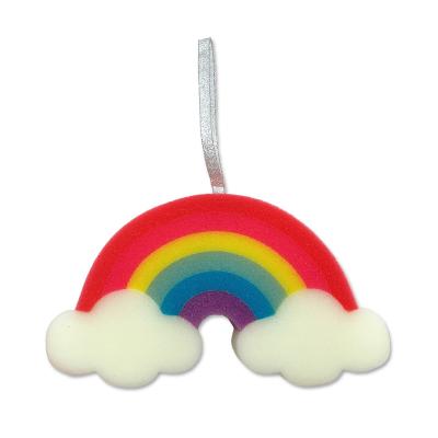 China All Natural OEM Made Custom Rainbow Shape Bath Sponge Kids Bath Sponge Body Bath Blast for sale