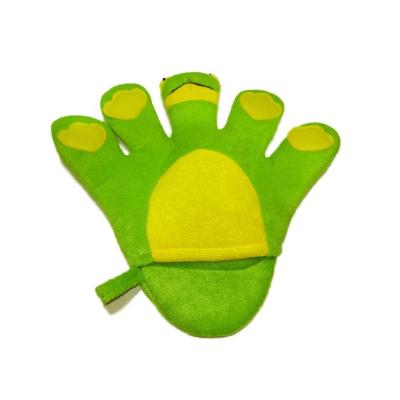 China EXFOLIATE 100% Latest Design Animal Bath Glove Eco-friendly Baby Bath Glove For Kids for sale