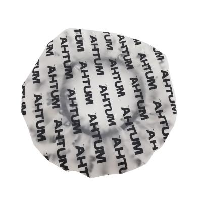 China Viable Promotional Reusable Shower Cap With Customize Printed Waterproof Girl Cosmetic Hat Spa And Bath Shower Cap For Women for sale