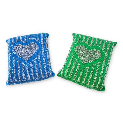 China New Viable Develop Promotional Shape Kitchen Sponge Heart Rectangle Magic Washing Cleaning Sponge With Scrub Pad For Kitchen for sale