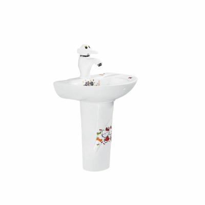 China Best Quality Easy Clean Cute Cartoon Kids Sanitary Sets Kids Cheap Price Ceramic Sink for sale