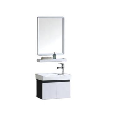 China Cheap Price Traditional Modern Popular White Bathroom Vanity PVC Sanitary Cabinet for sale